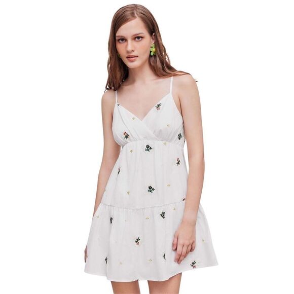 NWT Cider Floral Embroidered Mini Dress Medium - Picture 1 of 7